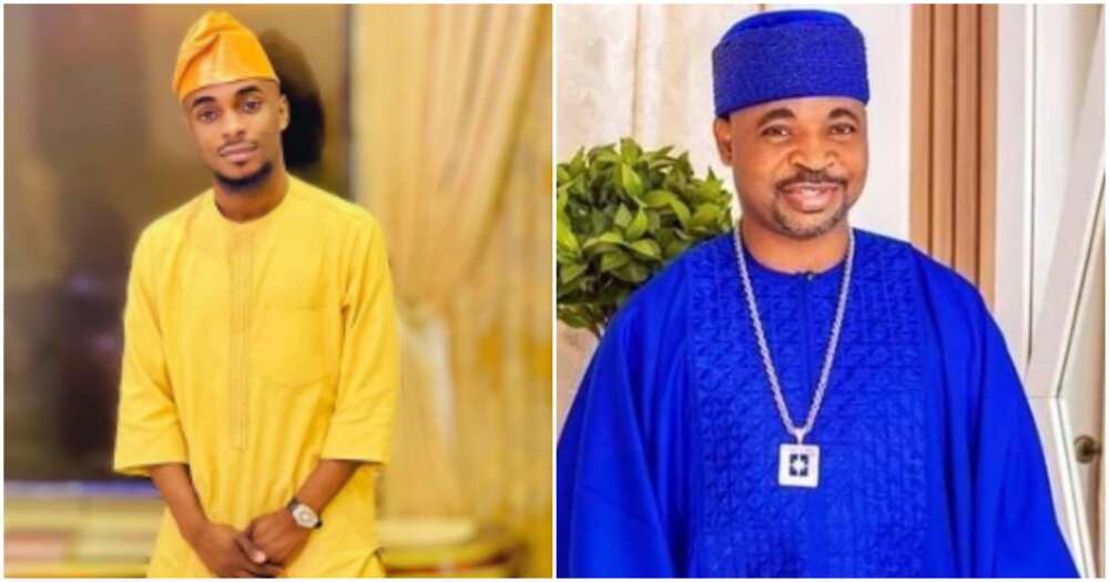 MC Oluomo’s son blasts Peter Okoye