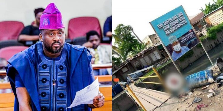 Actor Desmond Elliot builds bridge with N800k in Surulere