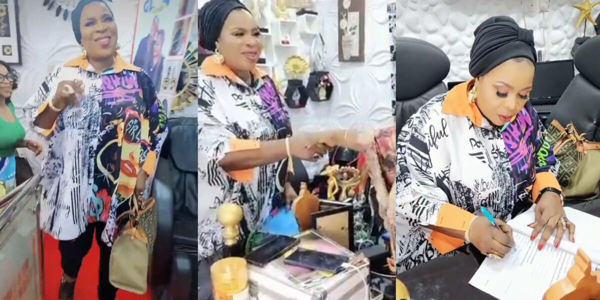 Actress Faust Balogun a.k.a ‘Madam Saje’ signs multi million naira endorsement deal