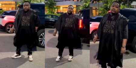 Cubana, Davido’s, friend splashes N1.5m on single agbada material