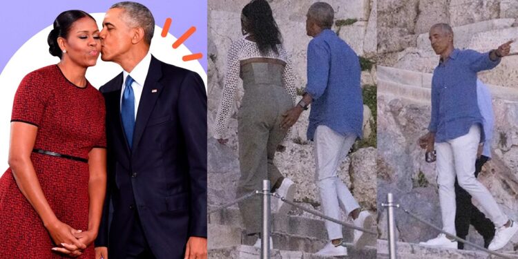 Barack Obama playfully taps wife butt in public [Photo]