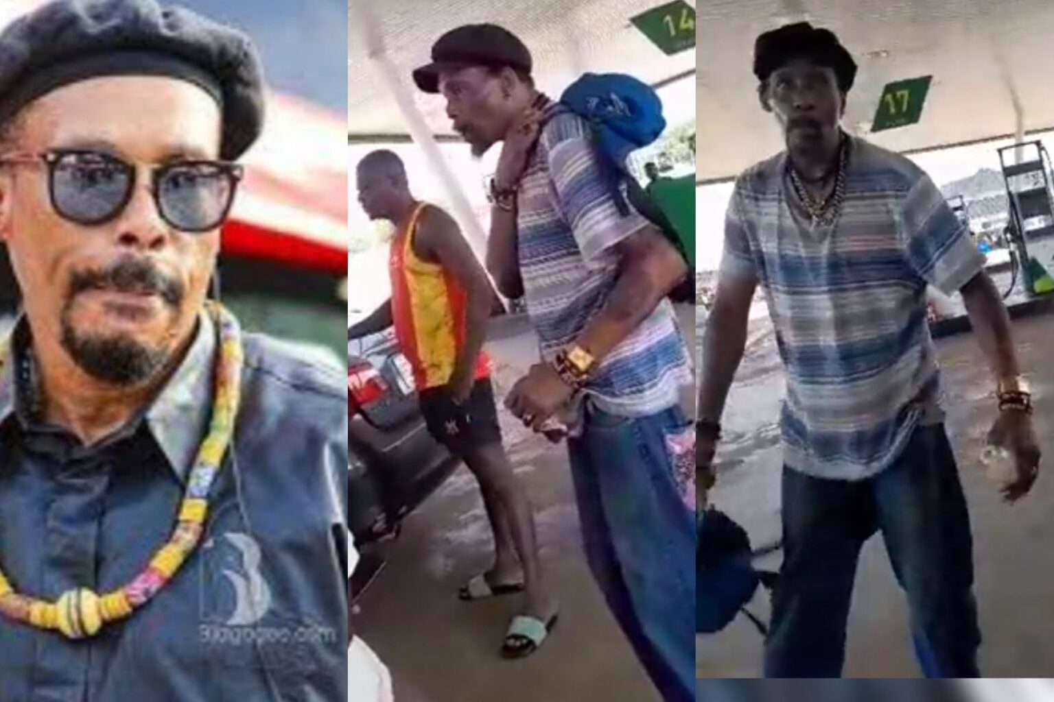 Nollywood star Hanks Anuku spotted in weird behavior at a petrol station