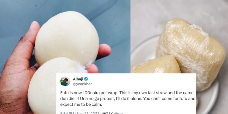 Hardship!! “Fufu is now 100 naira per wrap”– Nigerians clamor for protest