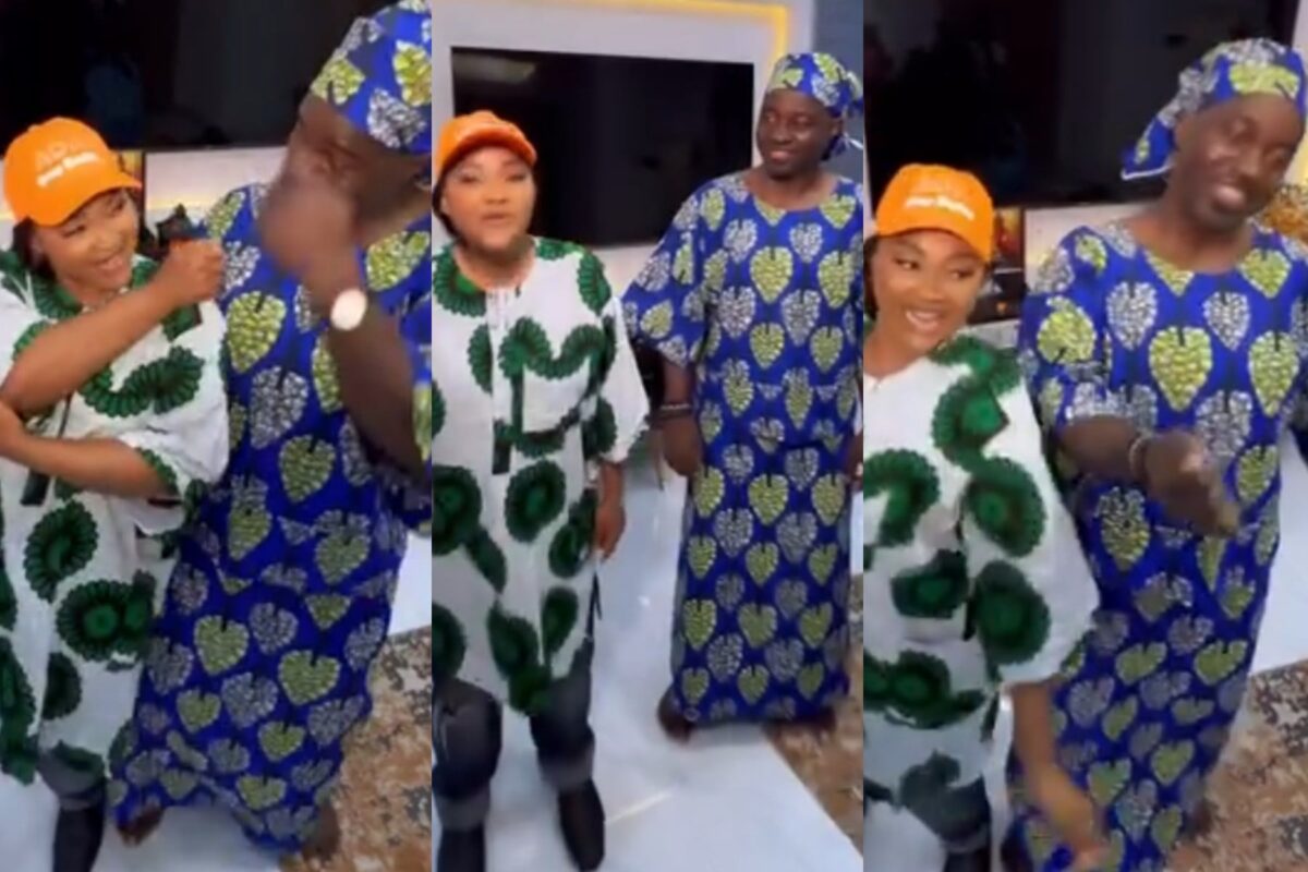 All for love!! Actress Mercy Aigbe’s husband dresses like woman to make her happy