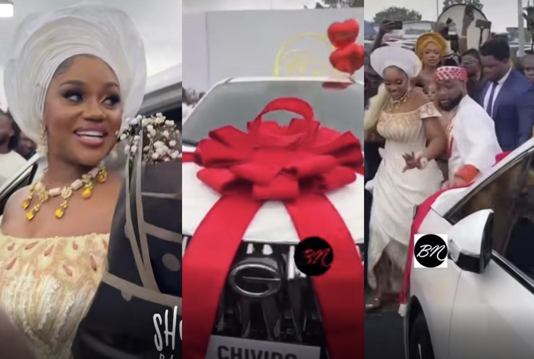 Davido presents Chioma brand new SUV as wedding gift