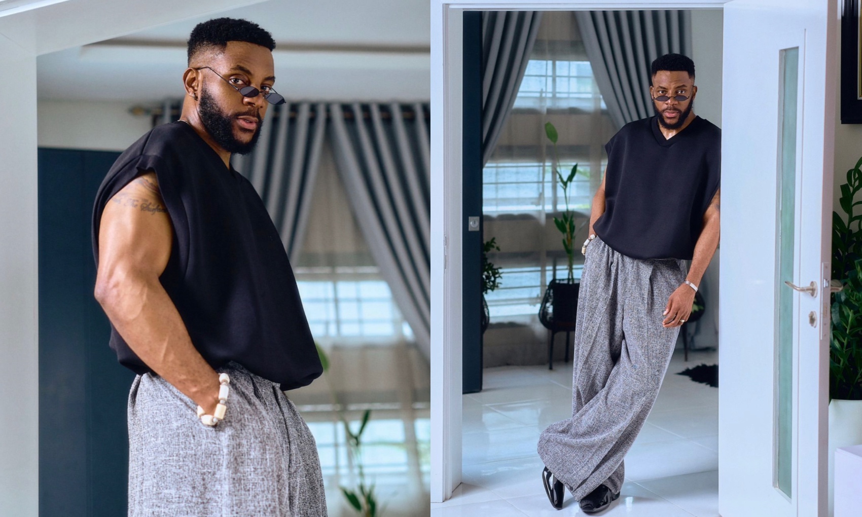 BB9ja host Ebuka flaunts newly acquired gym body