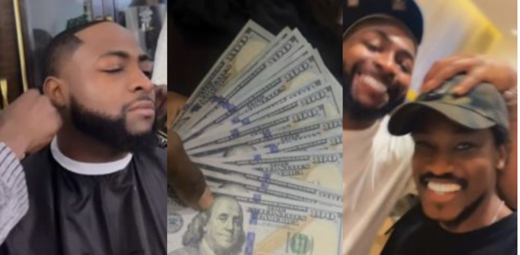 How Davido gifts his barber N1.5M for his wedding haircut (Watch Video)