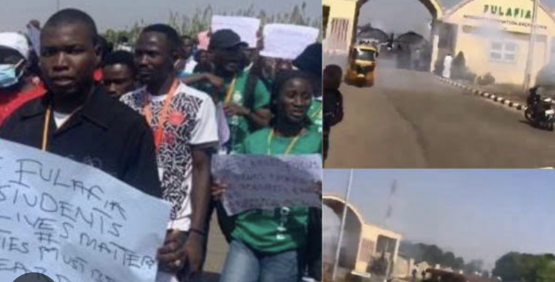 Pandemonium as police allegedly teargas protesting students in Lagos, arrest 32