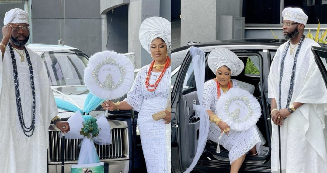 Actress, Biodun Okeowo cries for lengthy minutes on wedding day [Watch Video] 