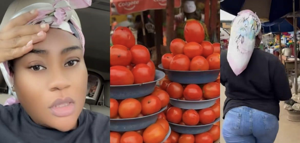 Hardship!!! Famous Nollywood actress ‘mad’ after buying single yam, tomatoes for outrageous amount (Watch Video)