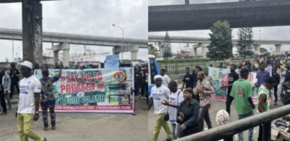 Youths divided, as “Say No To Protest” campaign hits Lagos Island (Watch Video)