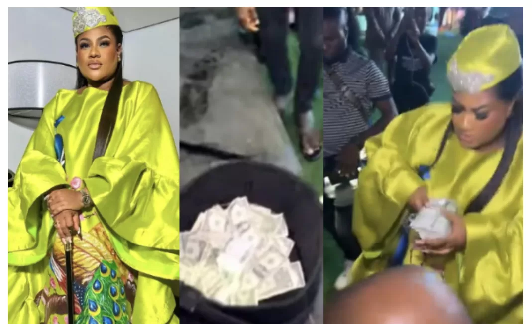 Actress Nkechi Blessing cries out after spraying all her life savings on stage