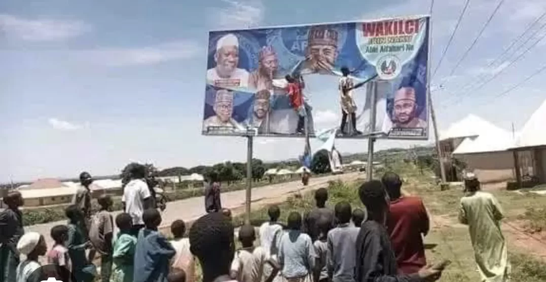 Angry Youths Destroy Famous APC Senator’s Billboard, Discloses Reason