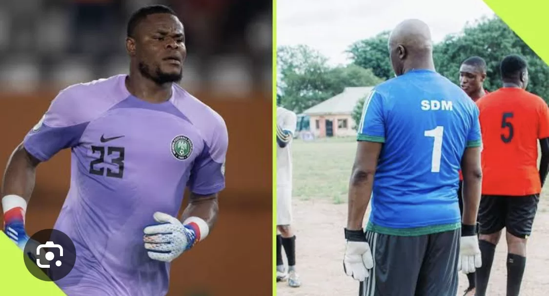 Senator Dino Melaye snubs politics for goalkeeping, eyes Nwabali’s Super Eagles glove (Watch Video)