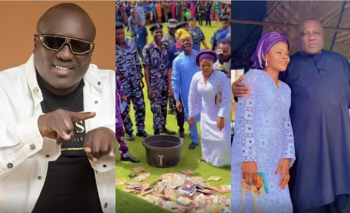 Fuji maestro, Saheed Osupa overwhelmed as female fan fills bucket with collection of his albums (Watch Video)