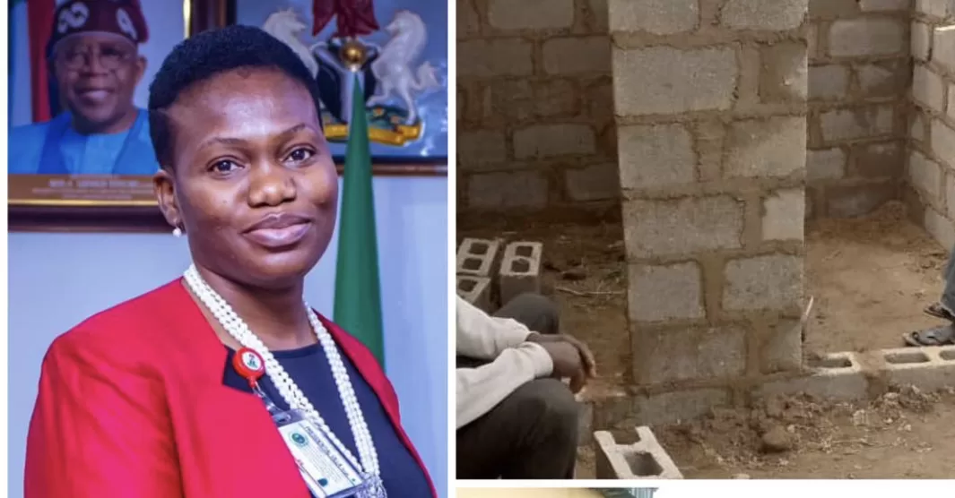 The Renewed Hope is Here- Tinubu’s Aide Boasts As She Unveils Ongoing Toilet Project