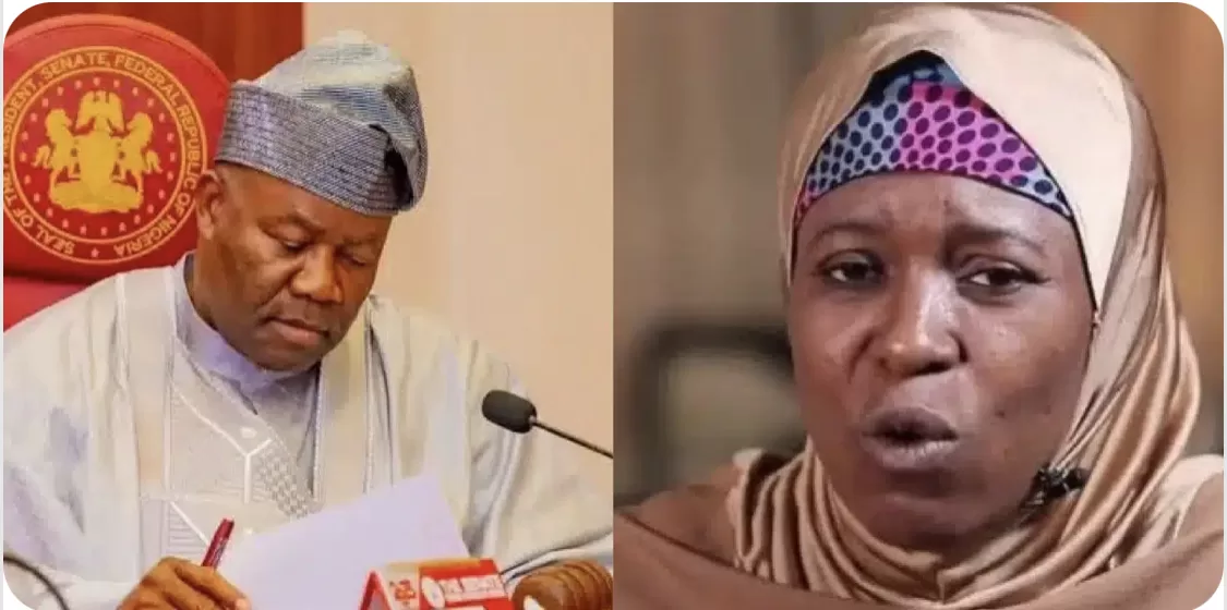 Aisha Yesufu tags senate president Akpabio ‘Irresponsible elected politician’