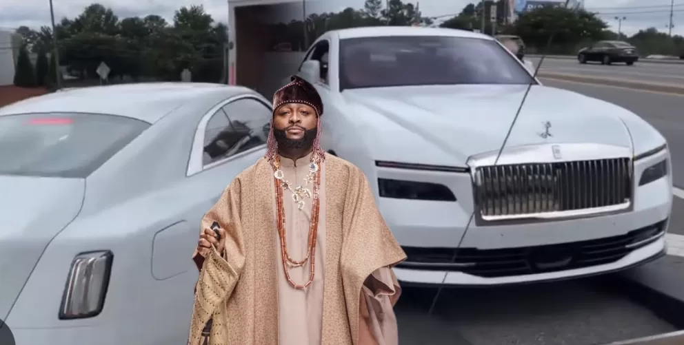 (Watch Video) Davido’s 2024 Fully Electric Rolls-Royce Spectre Lands In Nigeria