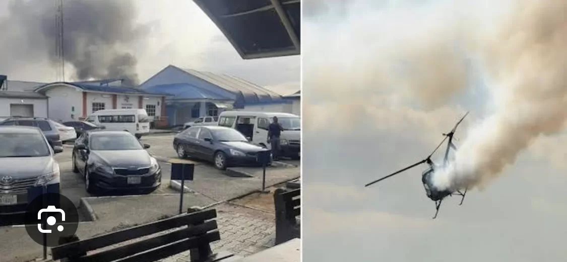 Breaking!!! Three confirmed dead as helicopter crashes in Port Harcourt