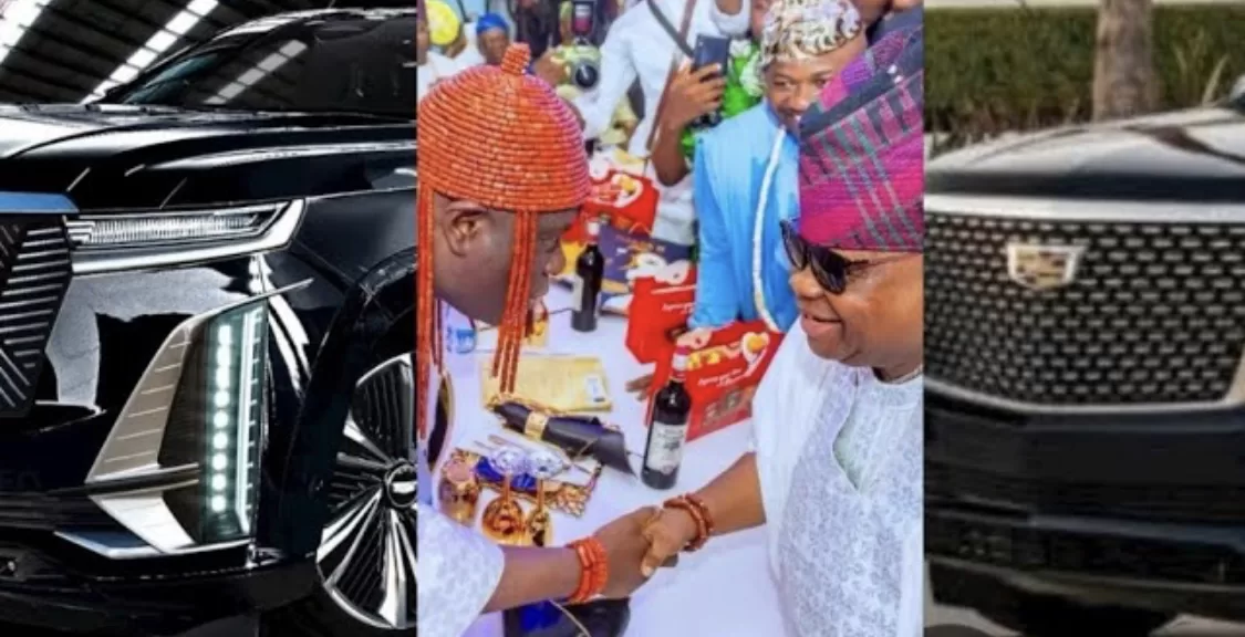 VIDEO; Adeleke Gifts Ooni Of Ife New Car To Celebrate 50th Birthday