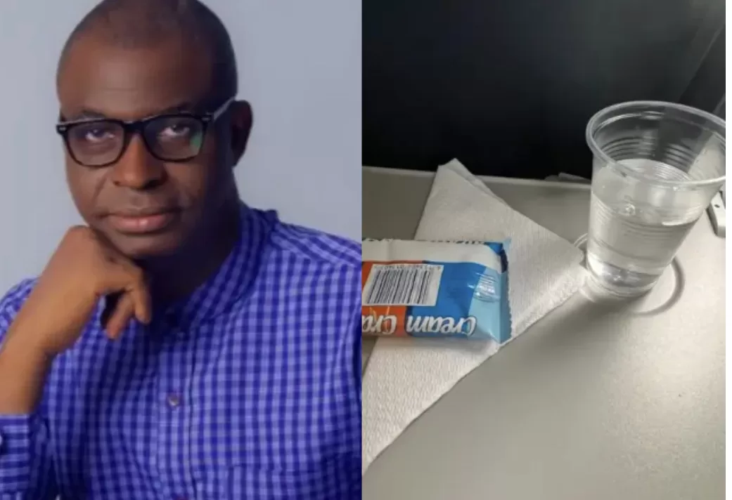 Famous Sports Journalist Cries Out Over Meal Served By Nigerian Airline After Waiting For Hours