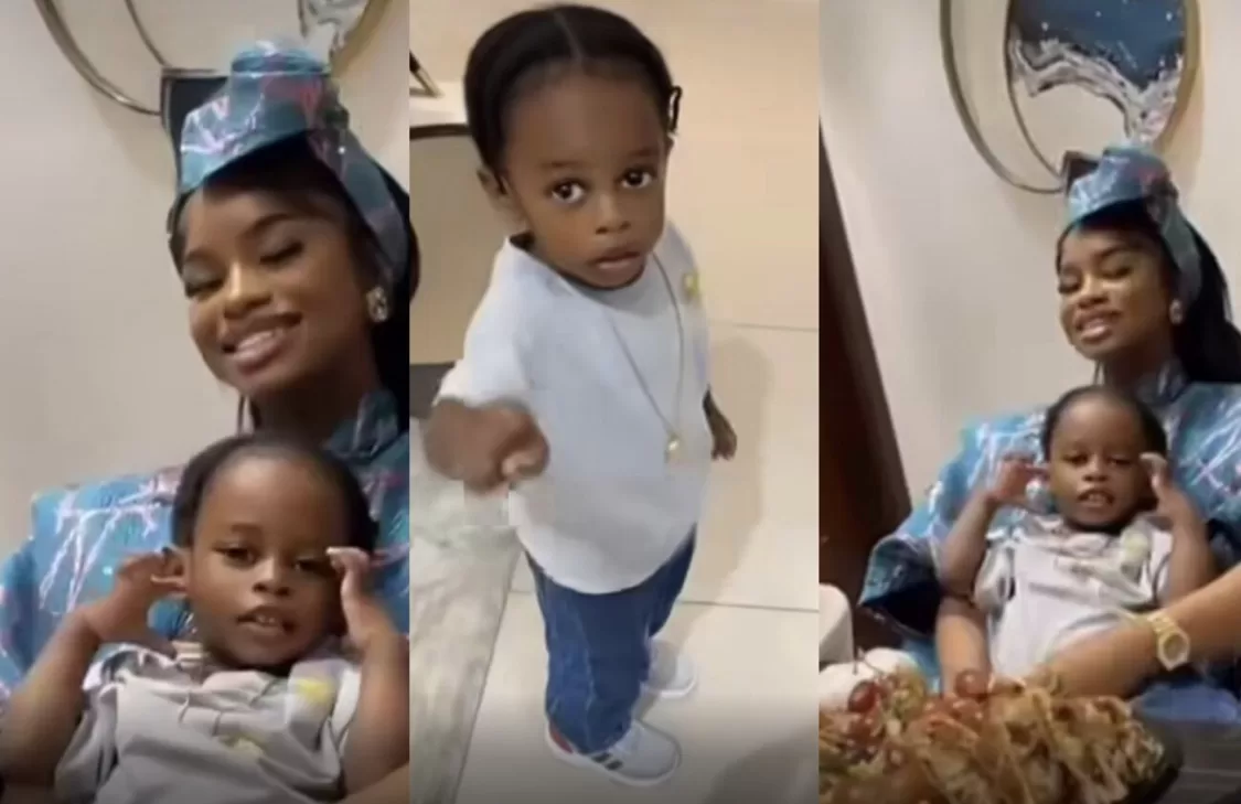 Late Mohbad’s one year-old son hits social media with amazing dancing steps (Watch Video)