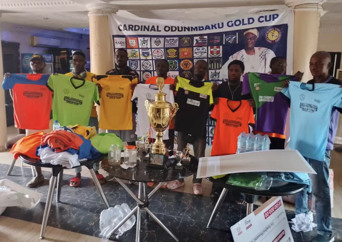 Cardinal Odunmbaku Gold Cup: Quarterfinal teams awarded customized kits 