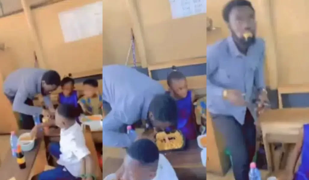 Trending Video Shows Teacher Eating Pupil’s Lunch In Classroom