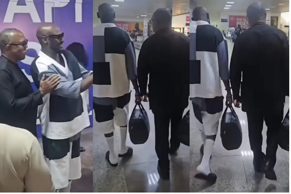 Behold!!! 2Face Idibia’s Statement After Carrying Peter Obi’s Bag At Airport