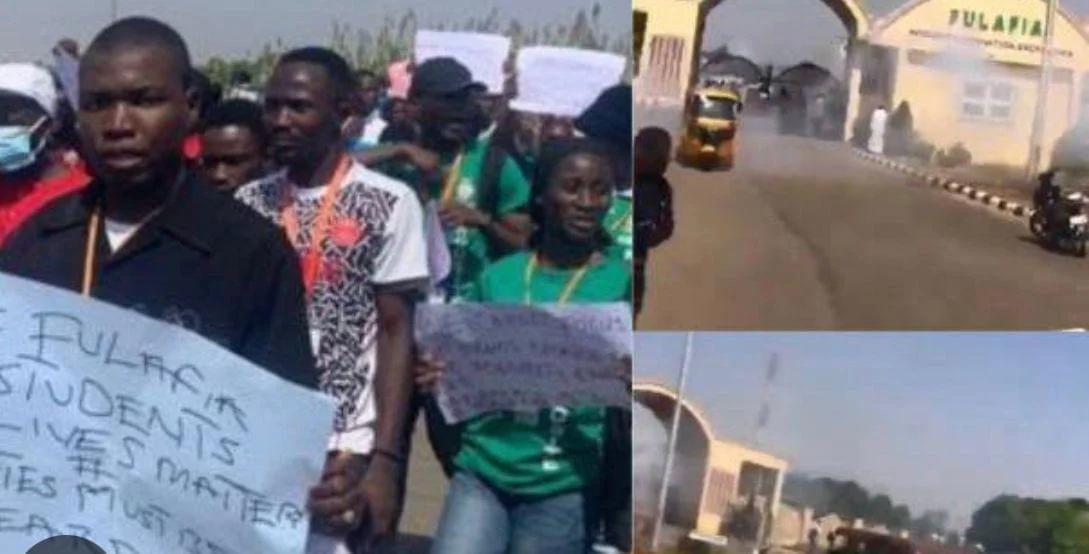 Pandemonium as police allegedly teargas protesting students in Lagos, arrest 32
